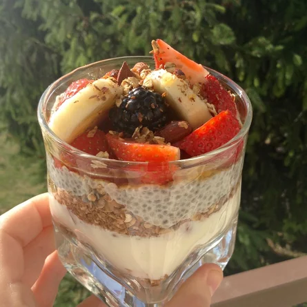 Domáca granola s jogurtom Domáca granola s jogurtom