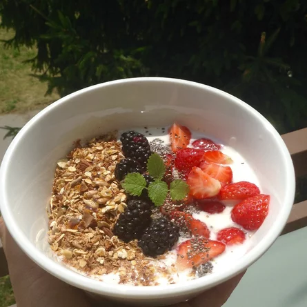 Domáca granola s ovocím Domáca granola s ovocím