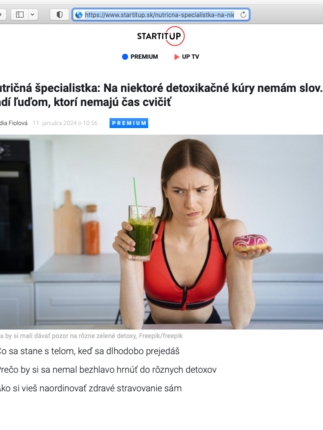 Nutričná špecialistka: Na niektoré detoxikačné kúry nemám naozaj čo dodať