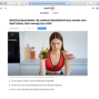 Nutričná špecialistka: Na niektoré detoxikačné kúry nemám naozaj čo dodať