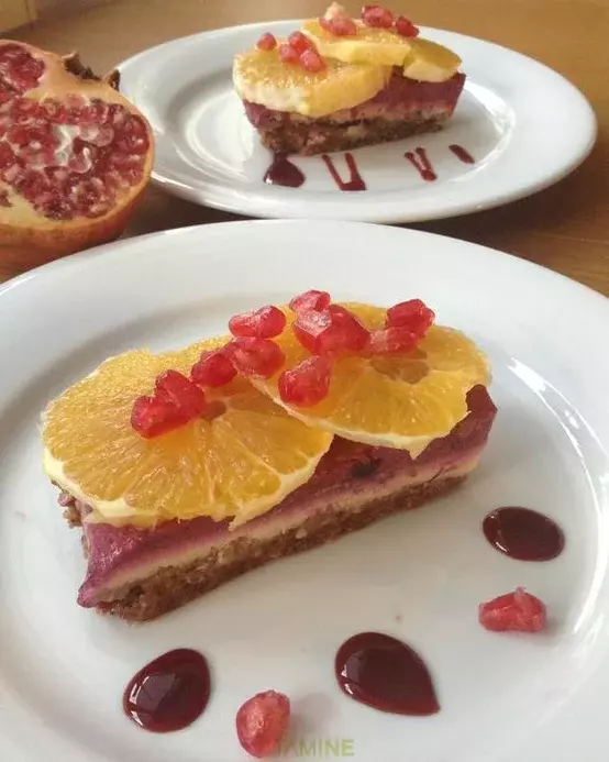 raw zákusok - čučoriedkový