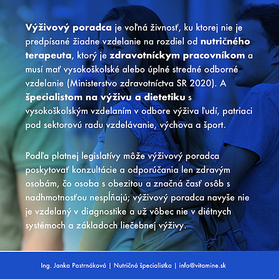 výživový poradca vs. nutričný špecialista